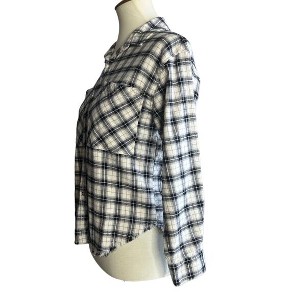 Zara Girls Plaid Long Sleeved Button Up Shirt - Picture 6 of 7